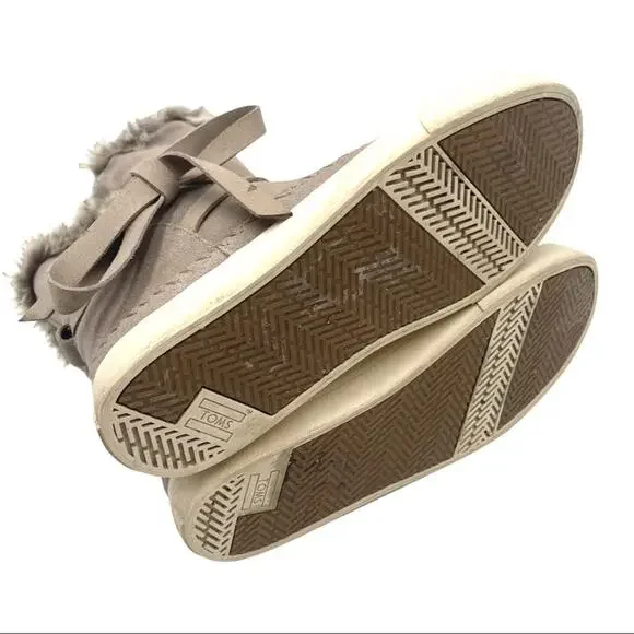 TOMS suede leather gray boots women's size 6.5 - Picture 7 of 10